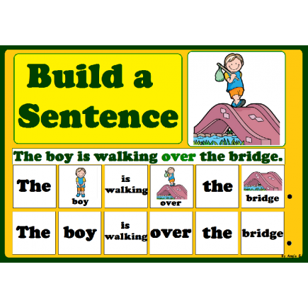 Prepositions Build a Sentence Activity 